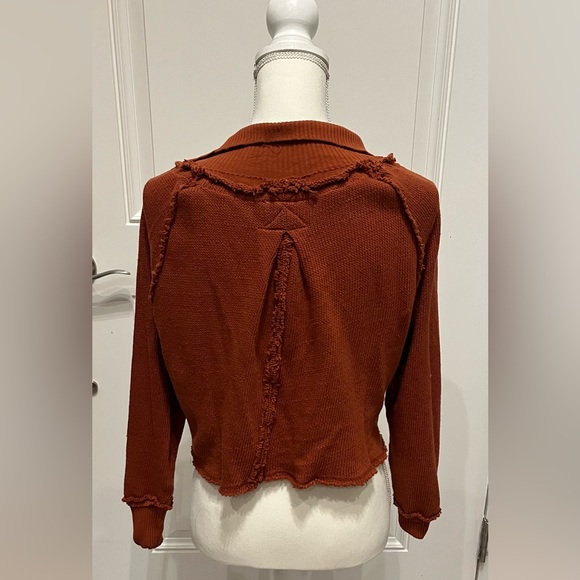 Freepeople Cropped V Neck Collar Top - Picture 4 of 5